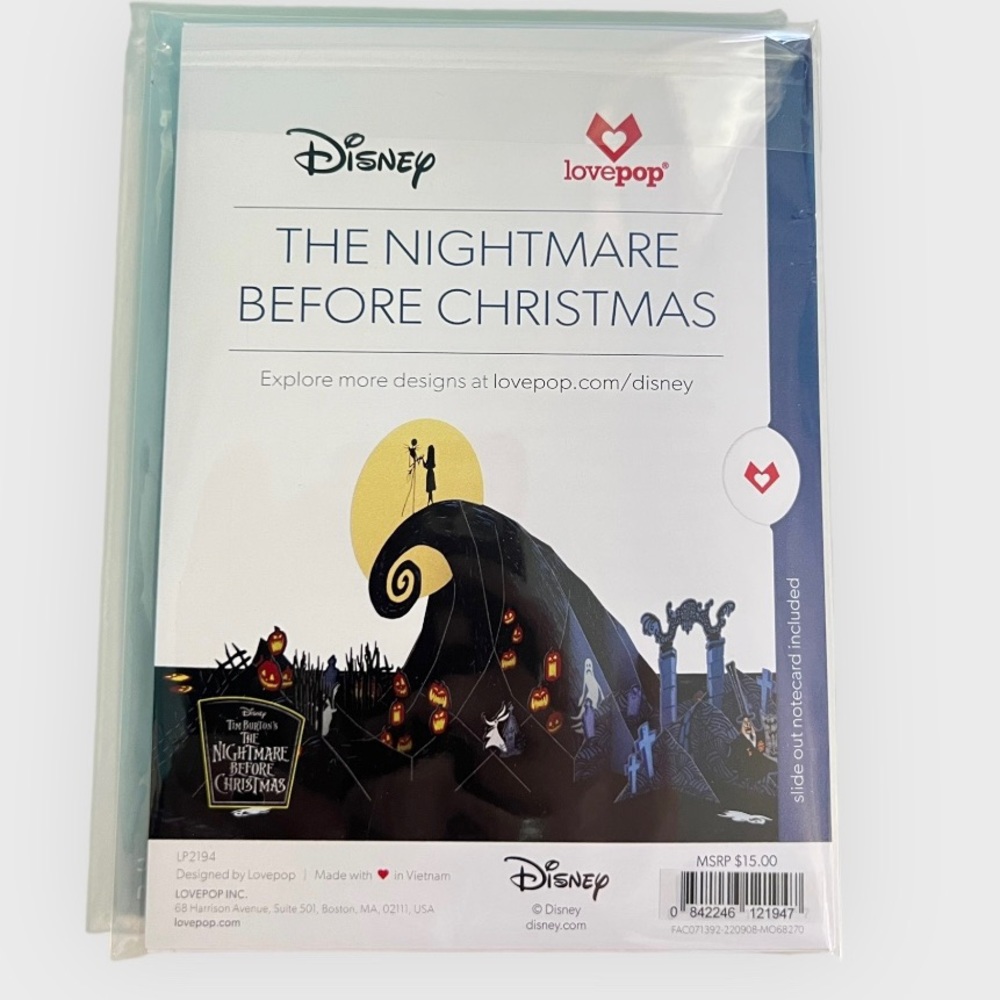 Lovepop Disney Tim Burton's The Nightmare Before Christmas Pop Up Card